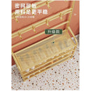 Shoe rack light luxury multi-layer shoe cabinet metal shoe rack multi-functional two-in-one coat