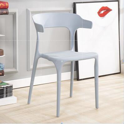 Dining Chair Stackable Chair Simple Horn Chair Thickened With Backrest Plastic Chair Home Dining