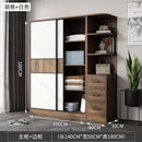 (YIGLE) Wardrobe Nordic Bedroom Solid Wood Modern 2021 Simple Push-door Small-family Collection