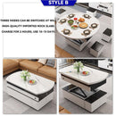 Lifting Foldable Coffee Table Living Room Dual-purpose Integrated Folding Telescopic Dining Table