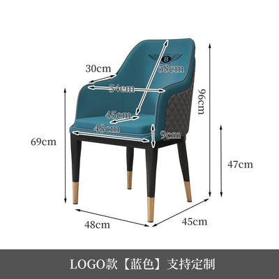 Luxury Dining Chair, Household Leisure Chair, Back, Hotel Sales Department, Reception, Negotiation,