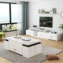 Multifunctional Lifting Foldable Coffee Table Lift With 4 Stools Small Family Creative Dining Table