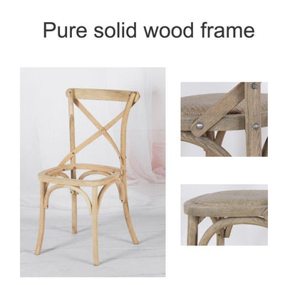 Solid Wood Dining Chair Simple Home Table Chair Fork Rattan Back Table Nordic Dining Room Chair Many