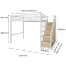 Iron art small apartment loft apartment provincial space elevated bed double compound staggered half