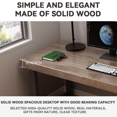 Study Table Hot Sale Wall Computer Home Bedroom Study Double Long Simple Solid Wood Desk 002.sg