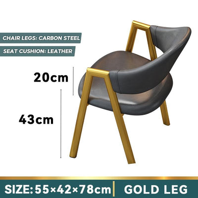 Nordic Backrest Dining Chair Leisure Iron Home Computer Chair Simple Modern Lazy Student Makeup