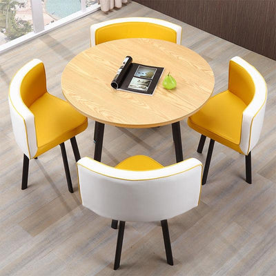 Nordic Simple Table Chair Combination Reception Table Conference Room Office Leisure Small Round