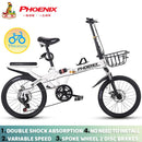 Phoenix🚴‍♀️Folding Bike Spot Road Bikes Ready Stockfolding Bicycles, Women''s Lightweight Portable