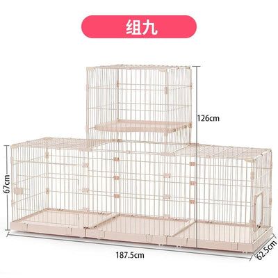 Boussac Assembly Chuangyi Free Cat Cage Plus Large Space Pet Shop Multi Cat Splicing Combination Pet