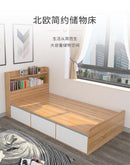 Beiying home high box storage bed 1.2m single bed 1.5m master bedroom tatami bed drawer storage