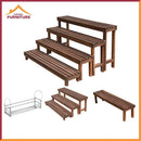 Flower Stand Solid Wood Plant Rack Outdoor Step Flower Rack Balcony Plant Stand