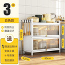 Kitchen Cabinet With Door Multi-functional Storage Cabinet For Bowls Chopsticks Plates Dishes Pans