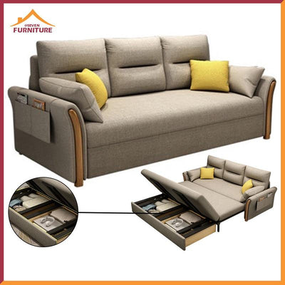 Sofa Bed Foldable Multifunctional Fabric Sofa Bed Living Room Folding Lazy Sofa