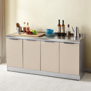 Stainless Steel Cabinet Simple Kitchen Cabinet Counter Stiller Cabinetself-assembly Economy Cabinet