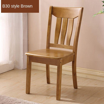 Solid Wooden Dining Chair Family Hotel Restaurant Chair Log Chair