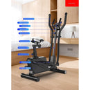 Home Fitness Equipment Indoor Dual Exercise Foldable Bike Cardio Row & Cycle