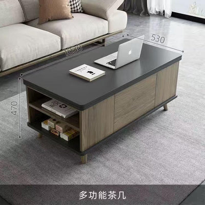 【Free Shipping】Lifting Coffee Table Dining Table Dual-use Small Apartment Living Room Home Modern