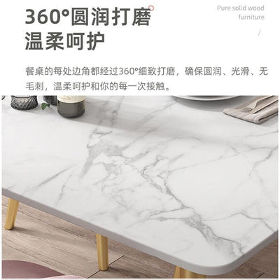 Slate Dining Table Scratch Resistant High Temperature Sintered Stone Dining Table And Chair