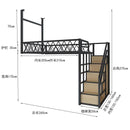 Iron art small apartment loft apartment provincial space elevated bed double compound staggered half