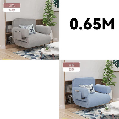 Modern Foldable Single Fabric Sofa Bed Small Apartment Home Living Room Lazy Multifunctional Sofa