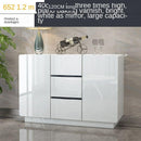 Side Cabinet Modern Minimalist Tea Cabinet Multi-functional Paint Cabinet White Cupboard Kitchen