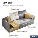 Sofa Bed Solid Wood Nordic Technology Fabric Waterproof Sofa Bed Living Room Storage Lazy Folding