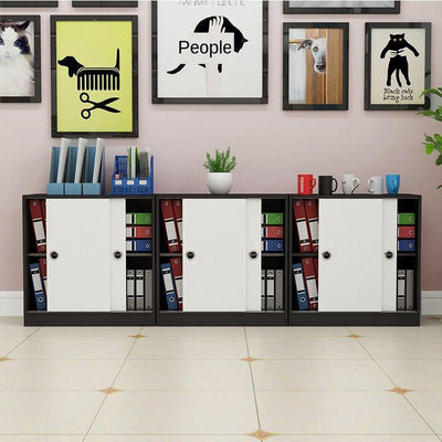 Custom Combination Bookcase Filing Cabinet Office Cabinet Push-pull Door Locker Wooden Panel Data