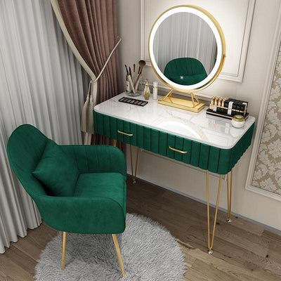 SEVEN Kiwifruit Nordic Dressing Table Bedroom Modern Simple Net Red Ins Style Marble Dressing Table