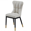 DF Nordic Dining Chair With Gold Foot Restaurant PU Leather Waterproof Leisure Chair,Modern Home