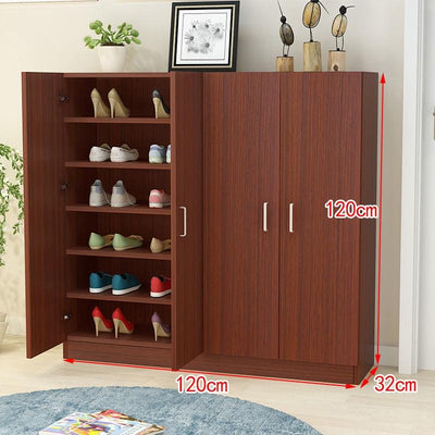 Simple Large Capacity Solid Wood Shoe Storage Multi-functional Hall Cabinet