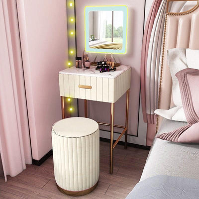 YICHANG Nordic Marble Dressing Table Dresser Bedroom Modern Minimalist Light Luxury Make Up Table