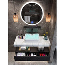 Nordic Double-decker Iron Bathroom Cabinet Modern Marble Washbasin Cabinet Combination Bathroom