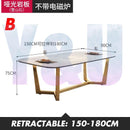 Light Luxury Telescopic Slate Dining Table Simple With Induction Cooker Dining Table And Chair