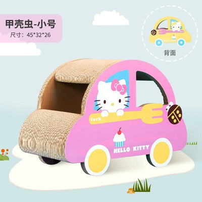 BOUSSAC Cat Scratch Board Car-Shaped Scratcher Corrugated Paper Cat Claw Toy Cat Scratching Board