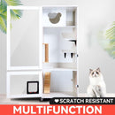 RUNPET Cat Condo Solid Wood Cat House Cage Oversized Luxury Cat Villa Breeding Room Pet House