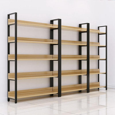 Steel And Wood Bookshelf Iron Shelf Floor Multi-storey Living Room Storage Shelf Display Shelf