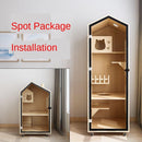 Home Solid Wood Cage Cabinet Villa Apartment Climbing Rack Luxury Large Space Nest Cat House