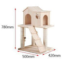 Large and Medium-sized Solid Wood Sisal Climbing Cat's Nest Wooden Four Seasons Universal Scratch