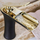 Water House Faucet All Copper Nordic Hot and Cold Black Gold Household Bathroom Basin Water Tap