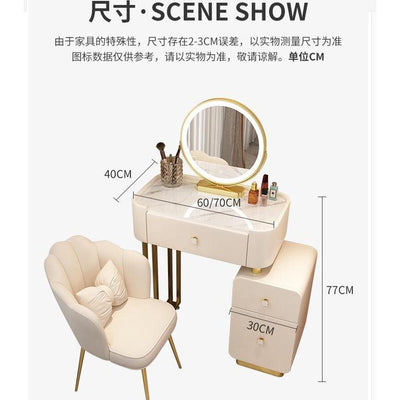 YICHANG Dressing Table With Password Intelligent Fingerprint Lock Cabinet Rock Plate Solid Wood