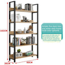 Steel And Wood Bookshelf Iron Shelf Floor Multi-storey Living Room Storage Shelf Display Shelf