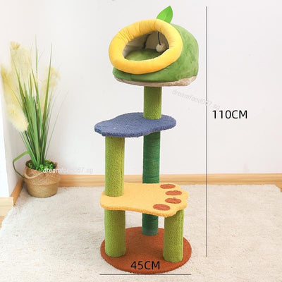 Gongjue Cat Tree Cat Tower With Natural Sisal Scratching Post For Kitten