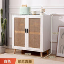 GC Kitchen Cabinet Storage Rattan Cabinet Solid Wood Household Wall Integrated Rattan Cabinet