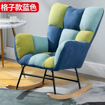 SEVEN Nordic Rocking Chair Household Lazy Sofa Small Family Adult Nap Chair