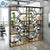 💚 Living Office Wrought Iron Bookshelf Room Floor Screen Simple Multi-layer Partition Wall Shelf 💚