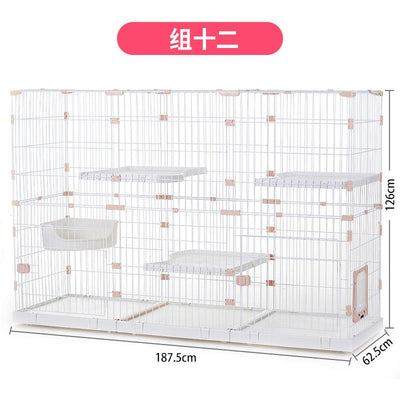 Pet Cage Free Combination Cat Cage Home Indoor Can Diy Large Space Cat Nest Villa Pet Butler Larger