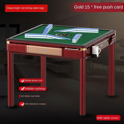 Singapore Auto Mahjong Table With Animal No-push Roller Coaster Mute Machine Full-automatic Foldable