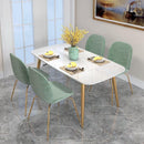 SENBIJU European Light Marble Household Small Family Tables and Chairs Combination Modern Simple