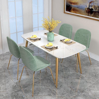 SENBIJU European Light Marble Household Small Family Tables and Chairs Combination Modern Simple