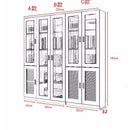 SENBIJU Bookshelf Modern Shelf Living Room Cabinet Glass Door Locker Simple Bookcase Free